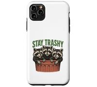 Stay Trashy 3 Raccoons In A Trash Can Divertente Grafica Feral Custodia per iPhone 11 Pro Max