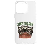 Stay Trashy 3 Raccoons In A Trash Can Divertente Grafica Feral Custodia per iPhone 15 Pro Max
