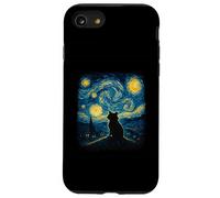 Stay Trashy Raccoon Van Gogh Starry Night Opera d'arte Custodia per iPhone SE (2020) / 7/8
