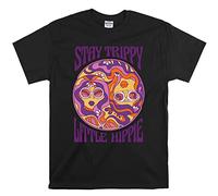 Stay Trippy Little Hippie Ufficiale Uomo Donna Unisex Top T Shirt, Nero , M