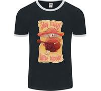 Stay Trippy Little Hippy Magic Mushroom LSD Uomo Ringer T-Shirt FotL