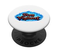 Stay Vigilant - L'emblema originale del drago di fuoco PopSockets PopGrip Adesivo