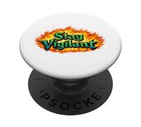 Stay Vigilant - L'emblema originale del drago di fuoco PopSockets PopGrip Adesivo