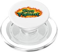 Stay Vigilant - L'emblema originale del drago di fuoco PopSockets PopGrip per MagSafe