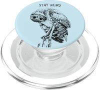 Stay Weird Owl: divertente Design di un Gufo in Stile Retrò PopSockets PopGrip per MagSafe