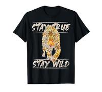 Stay Wild Leopard | Stampa Leopardata realistica Stay True Maglietta