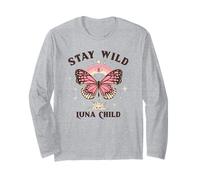 Stay Wild Luna Child (Spirituale) (Grafica Boho Butterfly) Maglia a Manica