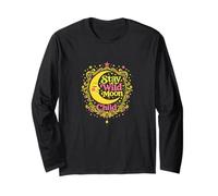 Stay Wild Moon Bambino Retro Groovy Celestial Design Maglia a Manica