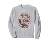 Stay Wild, Moon Child - Celestial Boho Vibes Retro Spirit Felpa