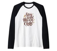 Stay Wild, Moon Child - Celestial Boho Vibes Retro Spirit Maglia con Maniche Raglan