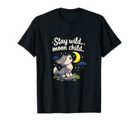 Stay Wild Moon - Simpatico Gioco di Parole con Lupo Maglietta