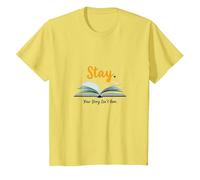 Stay Your Story Non è Oltre Gli Amanti dei Libri ispiratori Maglietta, Bambini, Limone, 12 Anni