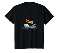 Stay Your Story Non è Oltre Gli Amanti dei Libri ispiratori Maglietta, Bambini, Nero, 12 Anni