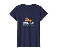 Stay Your Story Non è Oltre Gli Amanti dei Libri ispiratori Maglietta, Donna, Navy, XL