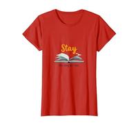 Stay Your Story Non è Oltre Gli Amanti dei Libri ispiratori Maglietta, Donna, Rosso, XL