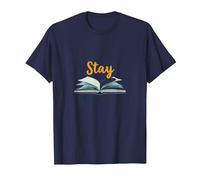 Stay Your Story Non è Oltre Gli Amanti dei Libri ispiratori Maglietta, Uomo, Navy, XL