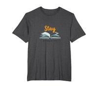 Stay Your Story Non è Oltre Gli Amanti dei Libri ispiratori Maglietta, Uomo Taglie Grandi, Grigio Scuro, 3X Tall