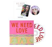 STAYC - STAYC - 3rd Single Album [WE NEED LOVE] (LOVE Ver.) Photo Book + CD-R + STAYC Official Fragrance Card + Photo Card + Circle Card + 2 Pin Button Badges