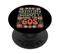 Stayin' Groovy Since the 60s Costume 60 Style Groovy Hippie PopSockets PopGrip Adesivo