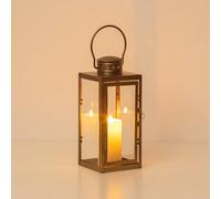 Staymoment Lanterna Decorativa Oro per Esterni: 24 cm Portacandela Piccolo per Esterni come Decorazione da Balcone o Giardino, Stile Vintage, Decorazione da Tavolo, Lampada da Tomba, Candelabro