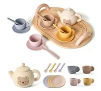 StaZamor Set da tè per Bambini da 3 a 5 Anni Set da Gioco educativo per Tea Party con teiere in Silicone, Tazze e sottobicchieri per Ragazze e Ragazzi.