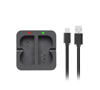 Stazione caricabatterie a doppio anello per batteria Ring Spotlight Cam, caricabatterie per campanello ad anello video 2/3/4/3Plus, dock di ricarica a doppia porta per Ring Stick Up Cam Batteria