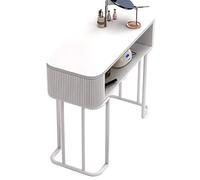 Stazione da tavolo per manicure moderna con cassetti, piano in vetro, lavoro multifunzionale del salone di bellezza, compatto, design delle unghie per lo studio delle unghie, Al80Cm