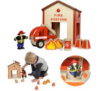 Stazione dei pompieri in miniatura in legno Masterkidz