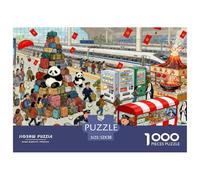 Stazione dei treni ad alta velocità Puzzle in Legno Impermeabile Puzzles Da 1000 Pezzi Regali Per Adulti Colorati Giochi Di Impegnativi