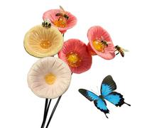 Stazione di abbeveraggio per | In Ceramica Resistente Alle Intemperie 5 Pezzi - Abbeveratoi Da Esterno Per Farfalle E,Giardino Cortile Patio Prato Fioriera Vaso Aiuola, Sentiero
