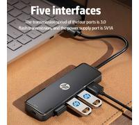 Stazione di accoppiamento USB con adattatore di ricarica Type C 2.0 Splitter compatibile con computer portatile Apple Convertitore proiezione 4K Stazione di ricarica PD quattro in uno (Nero, Bianco, T