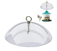 Stazione di alimentazione per uccelli a cupola deflettore | Parapioggia trasparente da 25,4 cm per mangiatoie per uccelli da appendere, scudo protettivo per fermare scoiattoli rubare mangime per