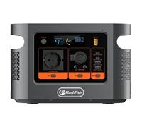 Stazione di alimentazione portatile FlashFish E106B, batteria LiFePO4 da 384?Wh, uscita a onda sinusoidale pura 600?W, 8 uscite, ricarica rapida CA 250?W + solare 200?W, USB?C PD 100?W, presa accendis
