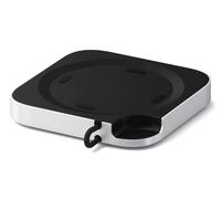 SATECHI Mac Mini M4 Hub & Stand con custodia SSD NVMe,Dock con 2 USB A 10 Gbps, porta dati USB A, lettore di schede SD per MacMiniM4/Pro - Argento