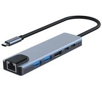 Stazione di attracco INF Adattatore multiporta USB-C USB-A, USB-C, HDMI, RJ45