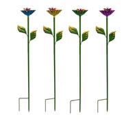 Stazione di bere per insetti impollinatori 4 pezzi metallo multicolore | e Vasca d'api Vasca d'acqua per esterni nel cortile sul Terrazzo nel Prato presso l'aiuola del percorso del giardino