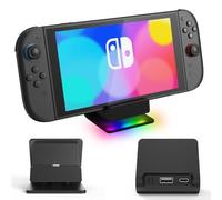Stazione di Caricatore Compatibile con Nintendo Switch 2, Stazione di Ricarica con Porta di Tipo C e USB 2.0, Base di Caricatore Dock di Ricarica Portatile con Led Luce per Switch 2 Console Accessori