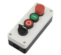 Stazione di commutazione a pulsante arresto emergenza rosso-verde a 3 posizioni momentanea
