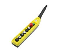 Stazione di controllo della sospensione della gru a velocità singola con 8 pulsanti e scatola di commutazione del pulsante della maniglia di arresto di emergenza