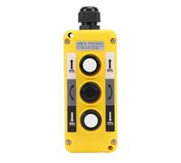 Stazione di Controllo Pendente per Gru e Paranco, Pulsantiera Impermeabile IP68 con 3 Pulsanti, Interruttore Industriale a Sospensione per Comando Polipo (Cavo di 2 Metri)