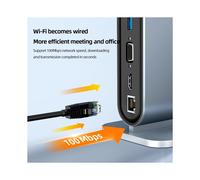 Stazione di Docking Verticale 12 In 1, Hub USB C, Splitter di Tipo C, Compatibile con , 4K30Hz/LAN 100M/USB3.0, Convertitore di Estensione Hub