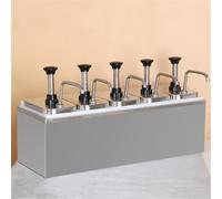 Stazione Di Erogazione Per Condimenti in Acciaio Inossidabile, Dispenser Per Salse, Ketchup-Dispenser, Design Staccabile Di Grande Capacità Per Salse, Miele, Sciroppo, Salsa Di Soia, Formaggio,5 heads