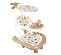 Stazione di gioco elettronica rimovibile con luci e melodie, altezza regolabile, archiviazione facile, 6 mesi e più, fino a 12 kg, 5 altezze regolabili, 62 x 68 x 36-81 cm, cachi