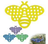 Stazione di irrigazione per api, vassoio per l'isola delle api porose, con design galleggiante, piatto sicuro a forma di ape bionica, per giardino e stagno