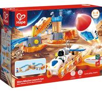 STAZIONE DI LANCIO SU MARTE ferrovia HAPE trenini in legno LAUNCH SET età 3+