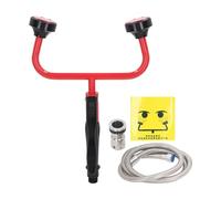 Stazione di lavaggio oculare a montaggio su rubinetto, lavello di emergenza per il lavaggio degli occhi con doppietta, unità in acciaio inox a doppio portello per il risciacquo ocu