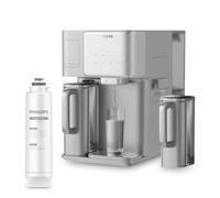 Stazione di osmosi inversa Philips, acqua calda e fredda istantanea, fabbricatore di ghiaccio integrato, UV-C, rimineralizzazione, monitor TDS, serbatoio da 6 litri, durata del filtro di 1 anno