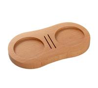 Stazione di pressatura - 16,7 x 8,8 x 1,4 cm, supporto per manomissione in legno, design antiscivolo, tappetino pressato per caffè, organizer antiscivolo per cucina