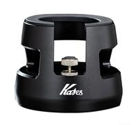 Stazione di pressatura per caffè espresso regolabile in altezza per portafiltri da 58 mm, con regolazione rotante in silicone, supporto interno a molla e base antiscivolo stabile