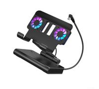 Stazione di raffreddamento portatile 4K a 60Hz con doppia ventola per ROG X per Steam Deck OneXPlayer Gigabit Ethernet USB-C Hub nero (nero)
